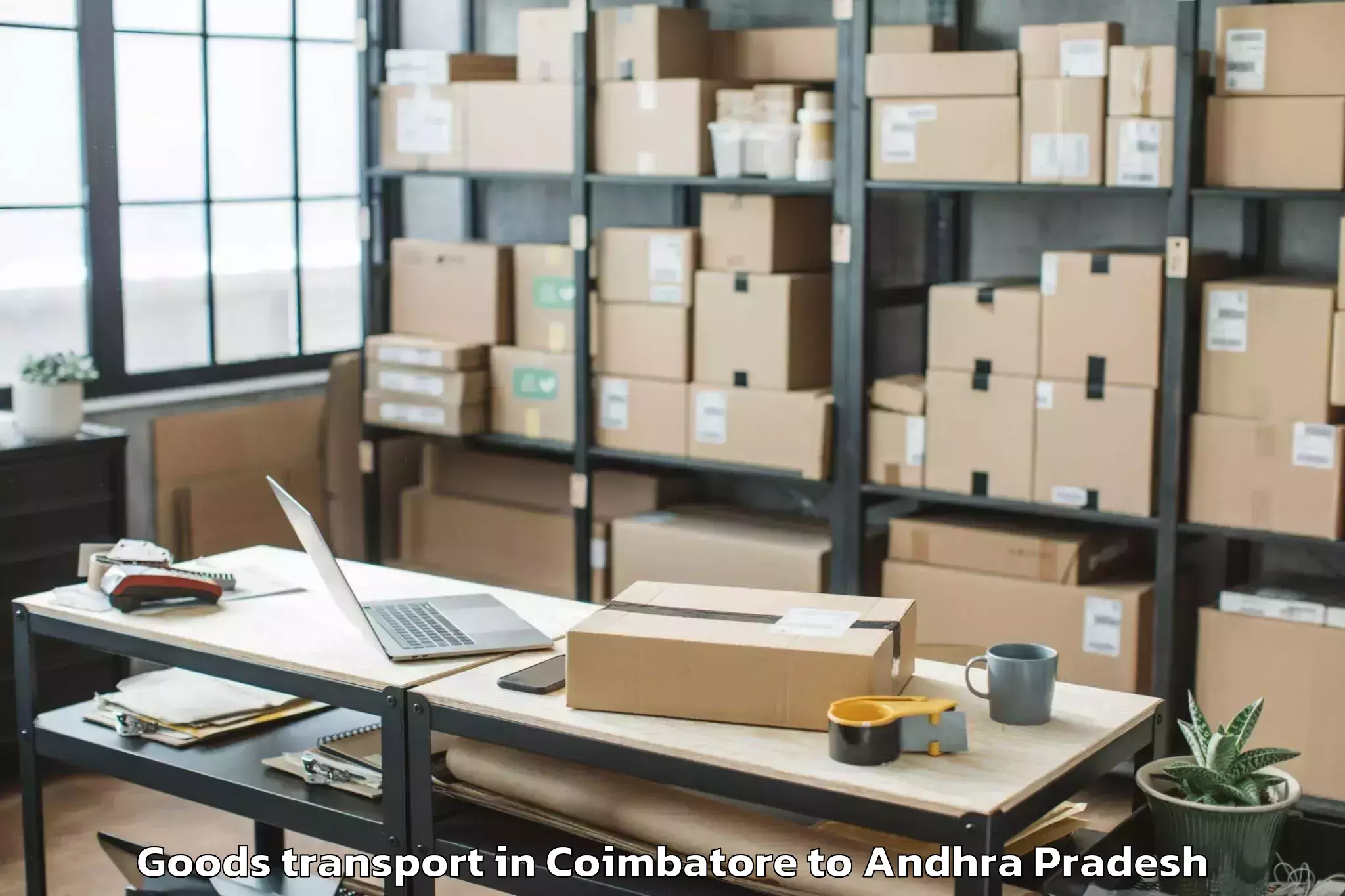 Book Coimbatore to Samarlakota Goods Transport